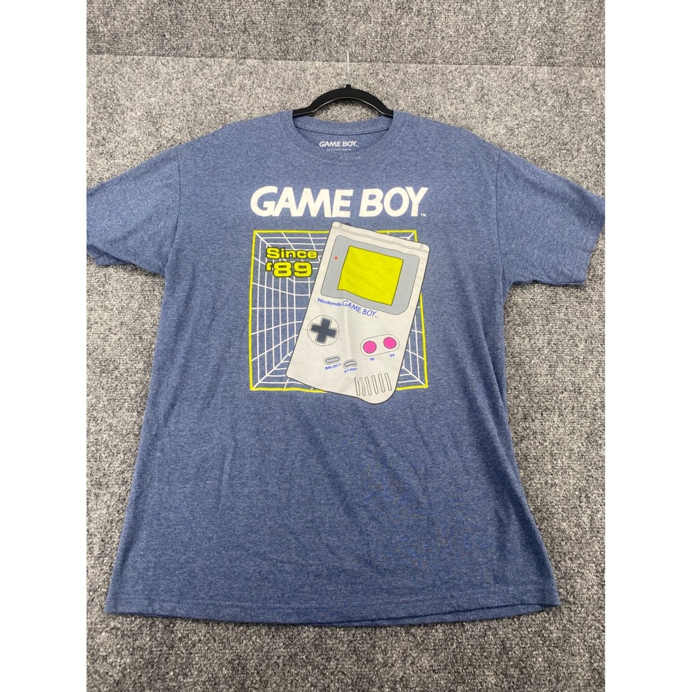 Nintendo Game Boy Graphic T-Shirt Mens Medium Blue Retro Gaming Since 89 Tee